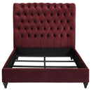  Coaster Furniture Devon 360341F 57-inch Upholstered Full Panel Bed - Wine Red IMAGE 3