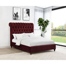  Coaster Furniture Devon 360341F 57-inch Upholstered Full Panel Bed - Wine Red IMAGE 6
