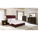  Coaster Furniture Devon 360341F 57-inch Upholstered Full Panel Bed - Wine Red IMAGE 7