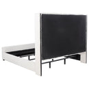  Coaster Furniture Natasha 306051KE 65-inch Upholstered Eastern King Wingback Bed - Cream IMAGE 4