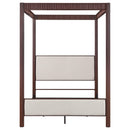  Coaster Furniture Zimmerlee 360331KE 89-inch Metal Eastern King Canopy Bed - Rust Brown IMAGE 2