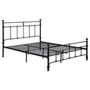  Coaster Furniture Novak 316001Q 48-inch Metal Queen Open Frame Bed - Matte Black IMAGE 1