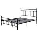  Coaster Furniture Novak 316001Q 48-inch Metal Queen Open Frame Bed - Matte Black IMAGE 3