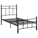  Coaster Furniture Novak 316001T 48-inch Metal Twin Open Frame Bed - Matte Black IMAGE 1