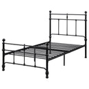  Coaster Furniture Novak 316001T 48-inch Metal Twin Open Frame Bed - Matte Black IMAGE 3