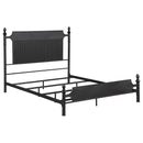  Coaster Furniture Cameron 360321Q 51-inch Metal Queen Panel Bed - Black IMAGE 1