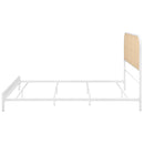  Coaster Furniture Amherst 360301Q Radio Weave Rattan Metal Queen Bed - White IMAGE 4