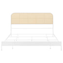  Coaster Furniture Amherst 360301KE Radio Weave Rattan Metal Eastern King Bed - White IMAGE 2