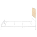  Coaster Furniture Amherst 360301F Radio Weave Rattan Metal Full Bed - White IMAGE 4