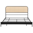  Coaster Furniture Amherst 360351KE Radio Weave Rattan Metal Eastern King Bed - Black IMAGE 2