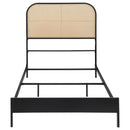  Coaster Furniture Amherst 360351T Radio Weave Rattan Metal Full Bed - Black IMAGE 2
