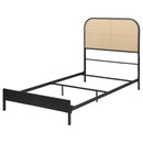 Coaster Furniture Amherst 360351T Radio Weave Rattan Metal Full Bed - Black IMAGE 3