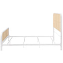 Coaster Furniture Lanewood 360251Q Open Cane Webbing Metal Queen Bed - White IMAGE 4