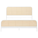  Coaster Furniture Lanewood 360251KE Open Cane Webbing Metal Eastern King Bed - White IMAGE 2