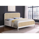  Coaster Furniture Lanewood 360251KE Open Cane Webbing Metal Eastern King Bed - White IMAGE 8