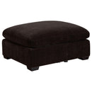  Coaster Furniture Lakeview 551466 Rectangular Upholstered Ottoman - Dark Chocolate IMAGE 1