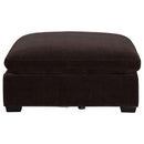  Coaster Furniture Lakeview 551466 Rectangular Upholstered Ottoman - Dark Chocolate IMAGE 2
