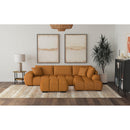  Coaster Furniture Camacho 503975 Upholstered Chaise Sectional Sofa - Orange IMAGE 6