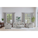 Coaster Furniture Tomkins 509672 Boucle Upholstered Loveseat - Light Grey IMAGE 9