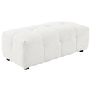  Coaster Furniture Everly 504854 Boucle Upholstered Rectangular Ottoman - Off White IMAGE 1