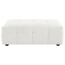  Coaster Furniture Everly 504854 Boucle Upholstered Rectangular Ottoman - Off White IMAGE 2