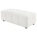  Coaster Furniture Everly 504854 Boucle Upholstered Rectangular Ottoman - Off White IMAGE 3
