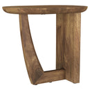  Coaster Furniture Fletcher 930029 Oval Solid Mango Wood Accent Side Table - Brown IMAGE 3