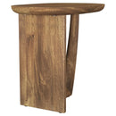  Coaster Furniture Fletcher 930029 Oval Solid Mango Wood Accent Side Table - Brown IMAGE 7