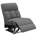  Coaster Furniture Bahrain 609541T 5-piece Upholstered Home Theater Seating - Charcoal IMAGE 7