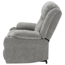  Coaster Furniture Houston 602284P Upholstered Power Lift Recliner - Grey IMAGE 6