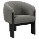  Coaster Furniture Valdez 903166 Boucle Upholstered Barrel Back Accent Chair - Brown IMAGE 1