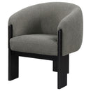  Coaster Furniture Valdez 903166 Boucle Upholstered Barrel Back Accent Chair - Brown IMAGE 3