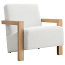  Coaster Furniture Fitzroy 903094 Boucle Upholstered Accent Arm Chair - Ivory IMAGE 1