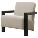  Coaster Furniture Fitzroy 903095 Boucle Upholstered Accent Arm Chair - Latte IMAGE 3