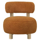  Coaster Furniture Zonie 903167 Boucle Upholstered Barrel Back Accent Chair - Orange IMAGE 2