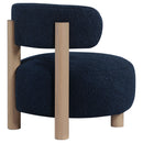  Coaster Furniture Zonie 903168 Boucle Upholstered Barrel Back Accent Chair - Blue IMAGE 7