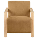  Coaster Furniture Diego 902268 Upholstered Accent Arm Chair with Wood Arms - Honey IMAGE 2