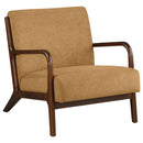  Coaster Furniture Foster 902271 Upholstered Wood Frame Accent Chair - Honey IMAGE 1