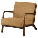  Coaster Furniture Foster 902271 Upholstered Wood Frame Accent Chair - Honey IMAGE 3