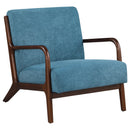 Coaster Furniture Foster 902272 Upholstered Wood Frame Accent Chair - Peacock Blue IMAGE 1