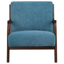  Coaster Furniture Foster 902272 Upholstered Wood Frame Accent Chair - Peacock Blue IMAGE 2