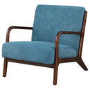  Coaster Furniture Foster 902272 Upholstered Wood Frame Accent Chair - Peacock Blue IMAGE 3
