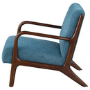  Coaster Furniture Foster 902272 Upholstered Wood Frame Accent Chair - Peacock Blue IMAGE 4