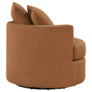  Coaster Furniture Debbie 902275 Upholstered Swivel Accent Chair - Burnt Orange IMAGE 7