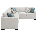  Coaster Furniture Ashford 500818 Chenille Upholstered Sleeper Sectional Sofa - Greige IMAGE 10