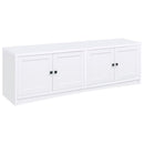  Coaster Furniture Laughlin 724113 4-door Engineered Wood 78-inch TV Stand - White IMAGE 1