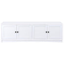  Coaster Furniture Laughlin 724113 4-door Engineered Wood 78-inch TV Stand - White IMAGE 3