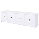  Coaster Furniture Laughlin 724113 4-door Engineered Wood 78-inch TV Stand - White IMAGE 8