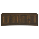  Coaster Furniture Laughlin 724123 4-door Engineered Wood 78-inch TV Stand - Dark Pine IMAGE 3