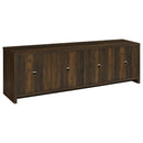  Coaster Furniture Laughlin 724123 4-door Engineered Wood 78-inch TV Stand - Dark Pine IMAGE 6